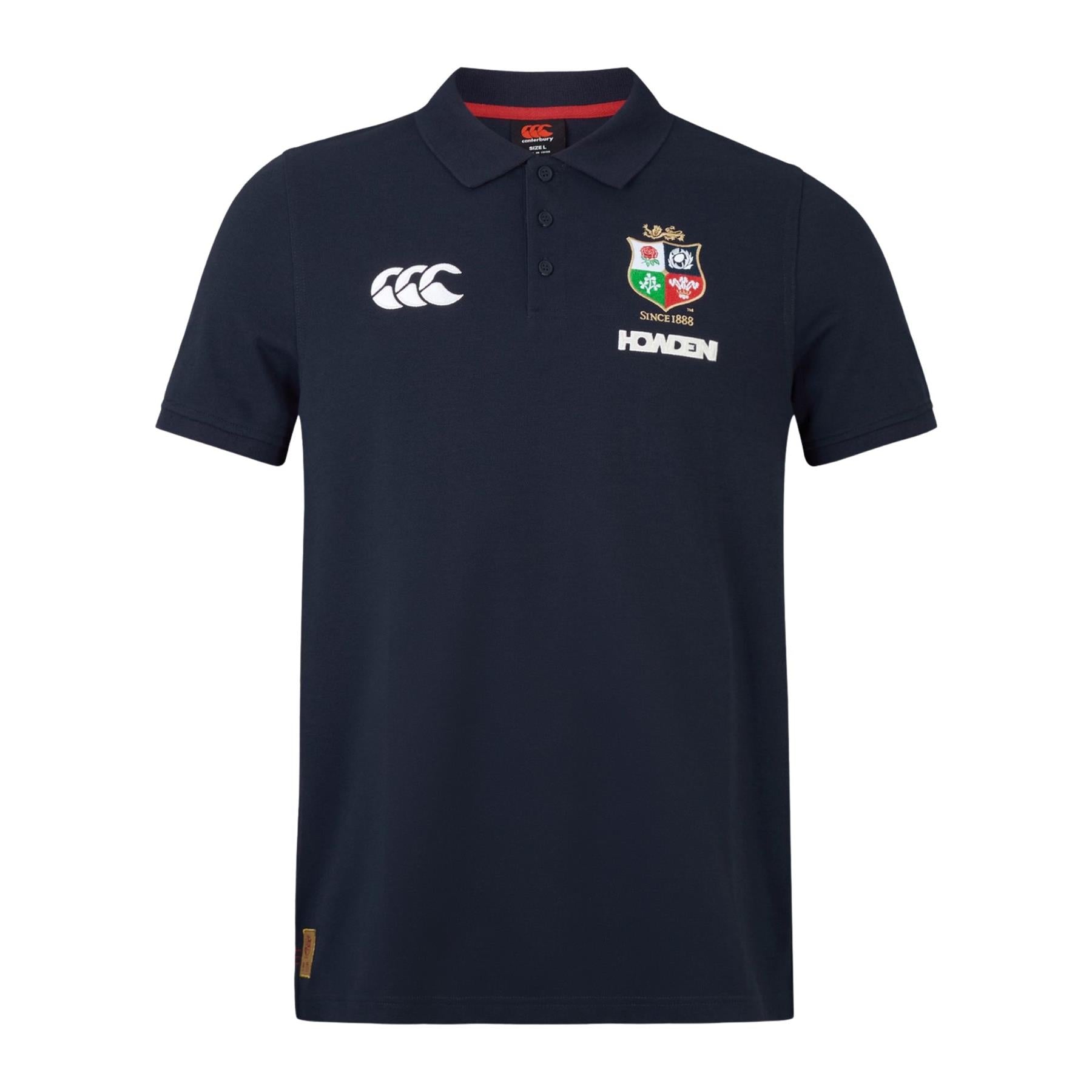 Canterbury British Irish Lions Rugby Mens Pique Polo Shirt Navy