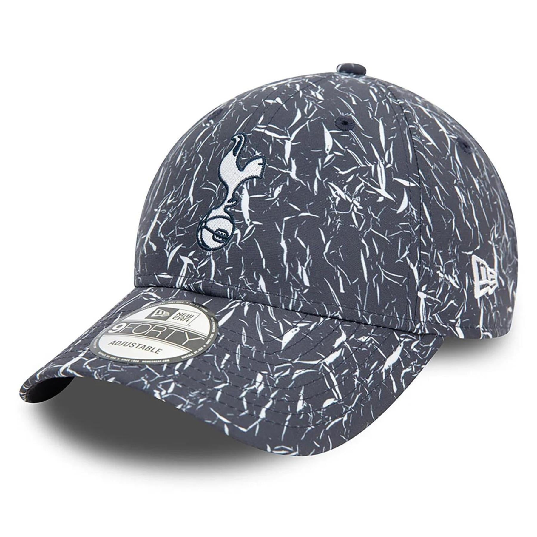 Tottenham Hotspur FC New Era Crinkle AOP 9Forty Baseball Cap | Light Navy | 2024