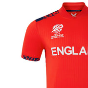 England Cricket Men's T20 World Cup Replica Short Sleeve Shirt | Fiery Red | 2024