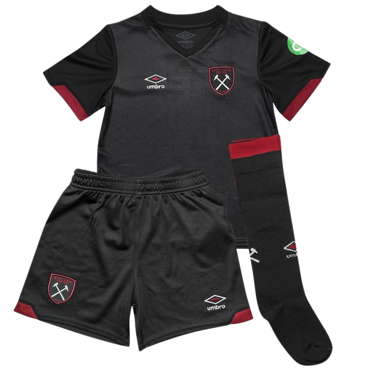 Umbro West Ham United FC Kids Away Kit | Black | 2024/25