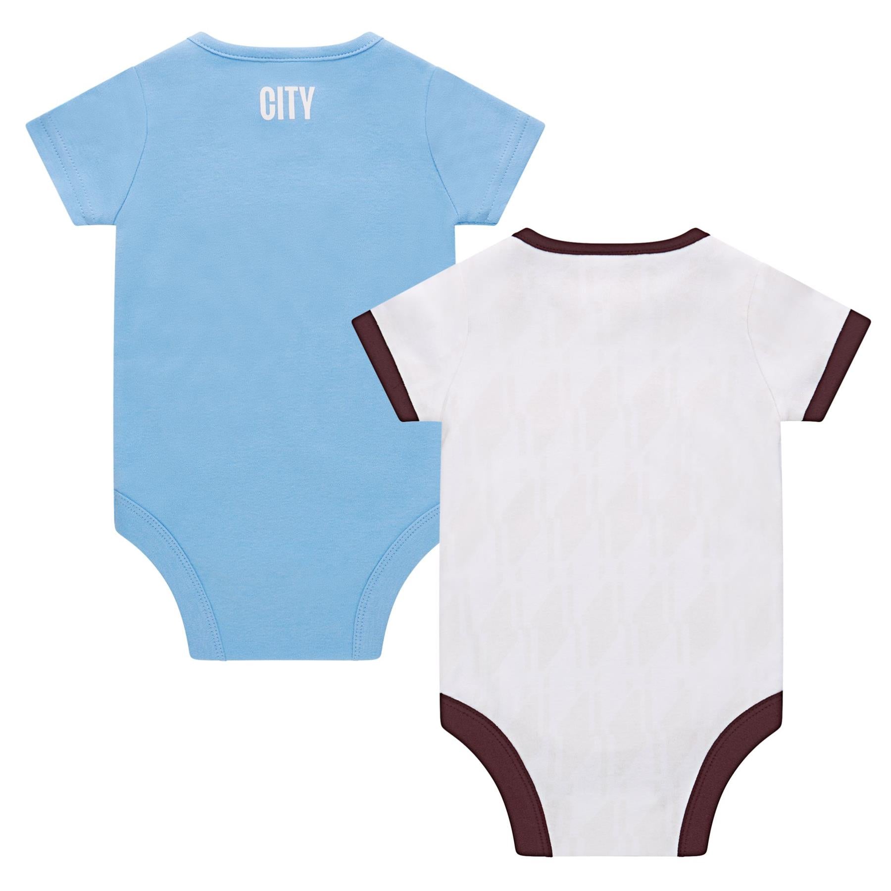 Manchester City FC Baby Kit 2 Pack Bodysuits 2023 24