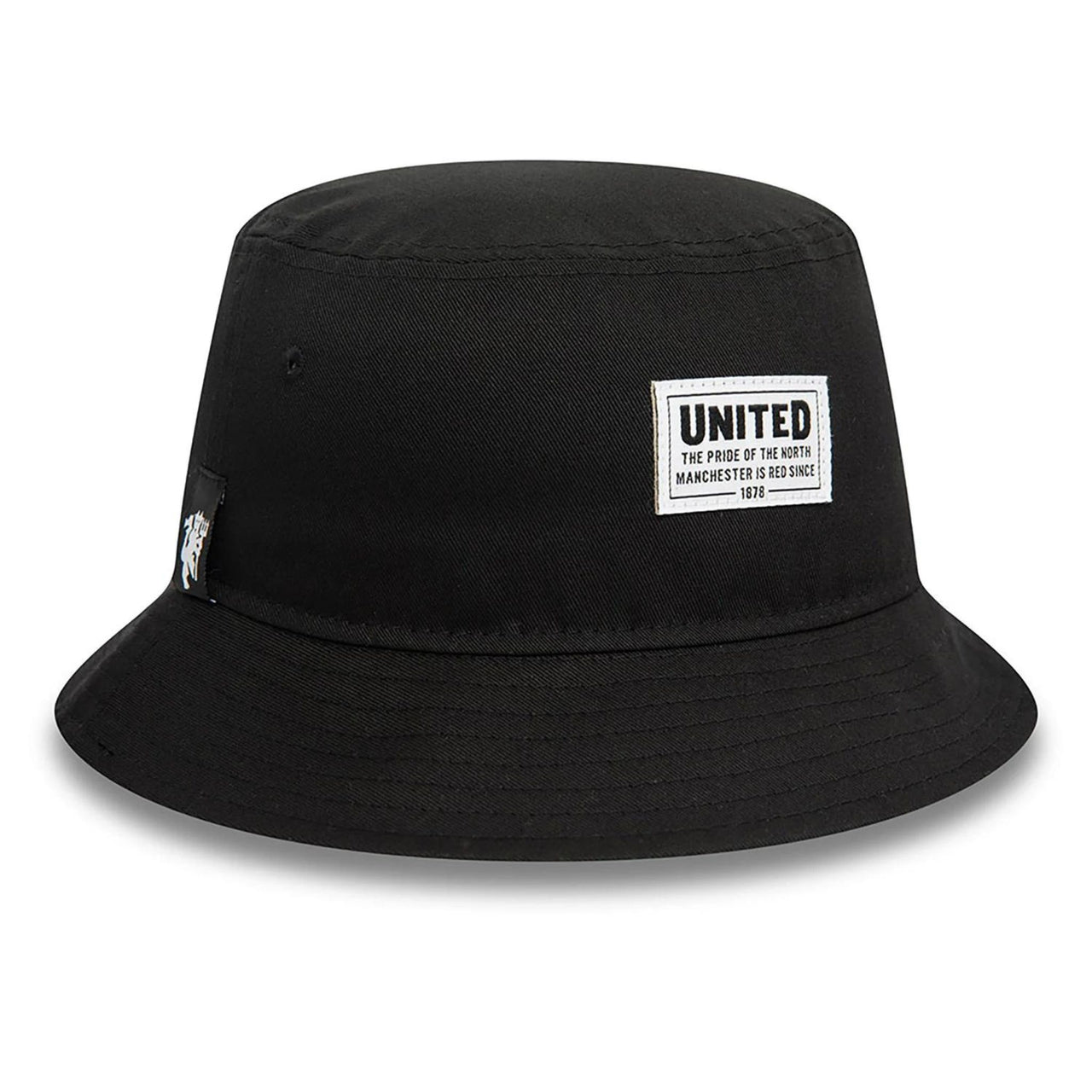 Manchester United FC New Era Stitch Patch Bucket Hat | Black | 2024