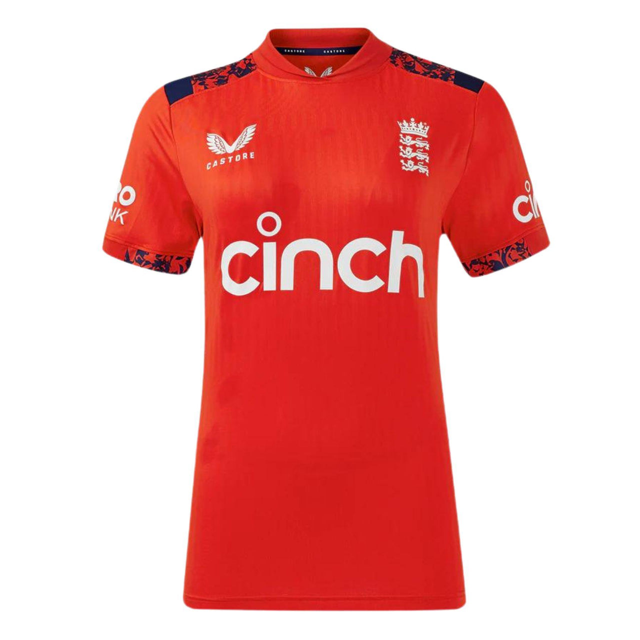 England Cricket Women's T20 Replica Short Sleeve Shirt | Fiery Red | 2024